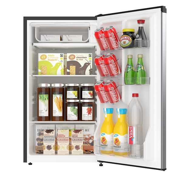 Arctic Chef 3.2 cu ft Freestanding Mini Fridge with Freezer Compartment - Stainless Steel