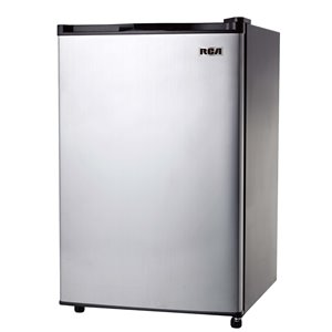 RCA 3.2 cu ft Freestanding Mini Fridge with Freezer Compartment - Stainless Steel