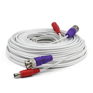 Swann 50-ft HD Video and Power BNC Cable - White