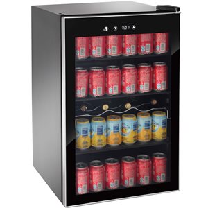 RCA Black 110 Cans 4 Wine Bottles Beverage Cooler