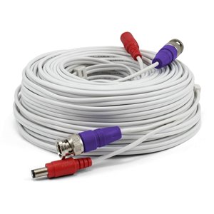 Swann 100-ft HD Video and Power BNC Cable - White