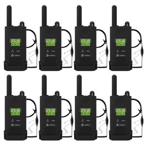 Cobra MicroTALK 22-Channel FRS/GMRS 2-Way Radios with Headsets - 37 Km - 8-Pack