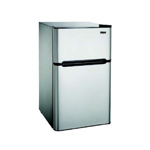 RCA 4.5 cu ft Freestanding 2-Door Fridge with Freezer Compartment - Stainless Steel
