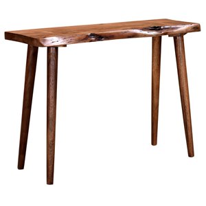 Table console !nspire de style mi-siècle, 13 po x 30 po, noyer