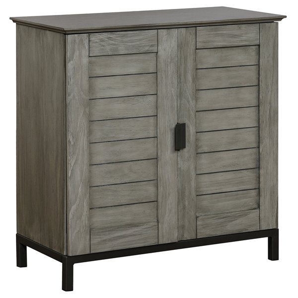 WHI Modern Sideboard Cabinet - 3-Shelf and 2-Door - Grey