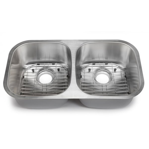Hahn Classic Chef Undermount Kitchen Sink Double Equal Bowl 32in