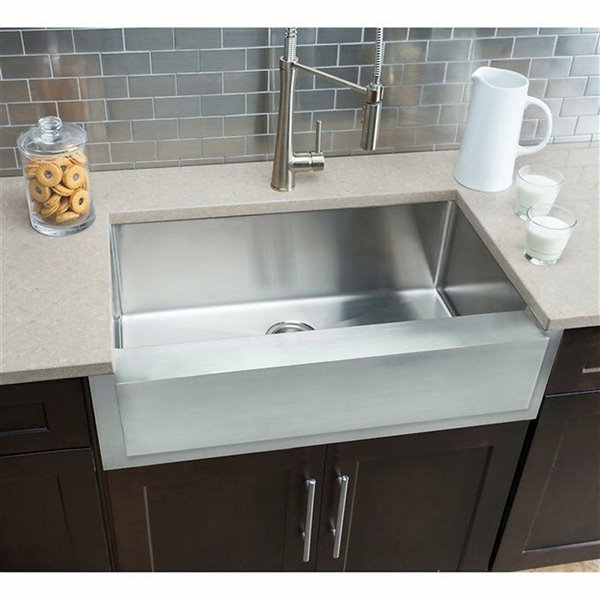 Hahn Farmhouse Kitchen Sink Single Bowl 33in Stainless Steel