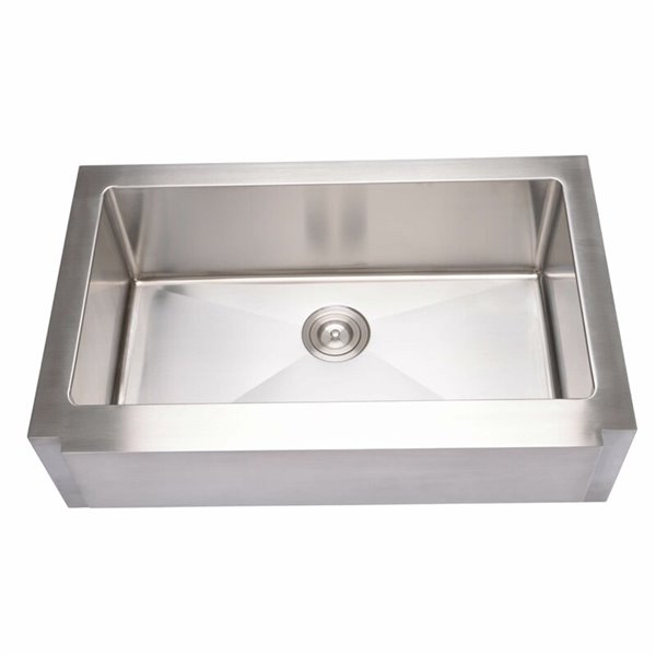 Hahn Farmhouse Kitchen Sink - Single Bowl - 33-in - Stainless Steel ...