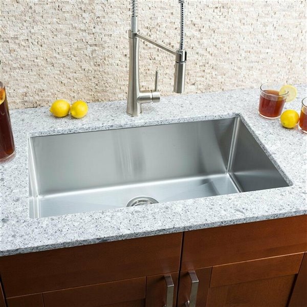 Hahn Chef Series Undermount Kitchen Sink Single Bowl 30in