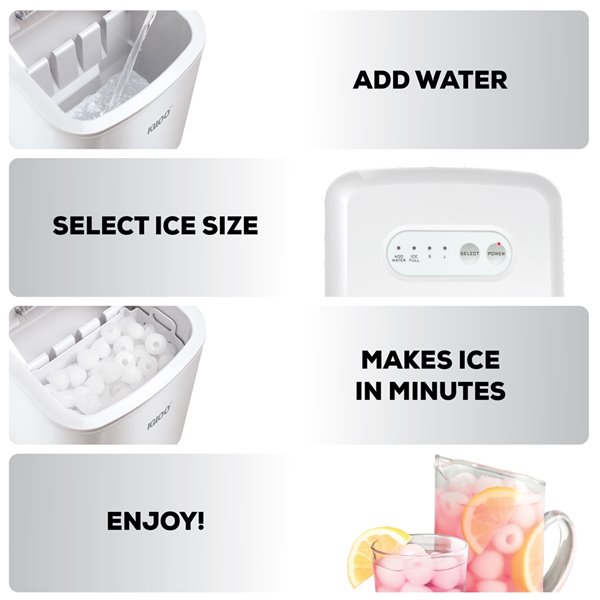 Igloo 26-Pound Automatic Portable Countertop Ice Maker Machine - White