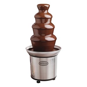 Nostalgia 4-Tier 2-Pound Stainless Steel Chocolate Fondue Fountain