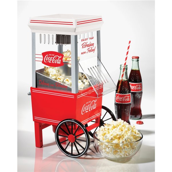 Nostalgia Coca-Cola 12-Cup Hot Air Popcorn Maker