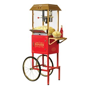 Nostalgia Vintage 10-Ounce Commercial Popcorn Cart - 59 Inches Tall