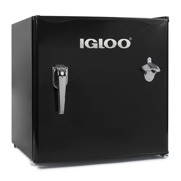 Igloo Classic Compact Single Door Refrigerator Black 1.6pi cu