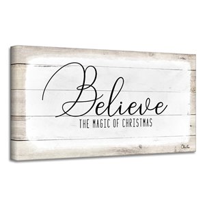 Ready2HangArt 'Believe II' Holiday Canvas Wall Art - 18-in x 36-in