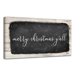 Ready2HangArt 'Merry Christmas Y'all' Canvas Wall Art - 18-in x 36-in