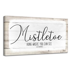 Ready2HangArt 'Mistletoe' Holiday Canvas Wall Art - 8-in x 16-in