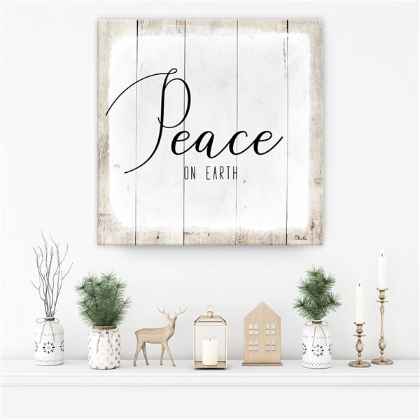 Ready2HangArt 'Peace on Earth II'  décoration murale , 20 po x 20 po