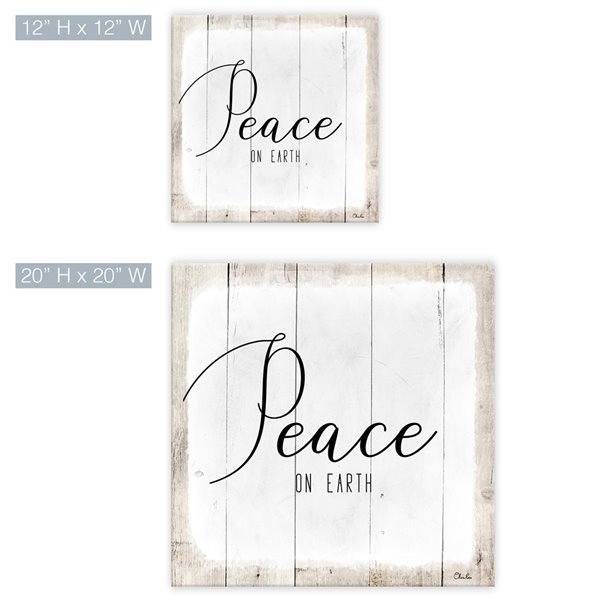 Ready2HangArt 'Peace on Earth II'  décoration murale , 20 po x 20 po