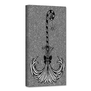 Ready2HangArt 'Glam Broomstick II' décoration murale, 12 po x 12 po