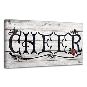 Ready2HangArt 'Cheer' Holiday Canvas Wall Art - 8-in x 16-in