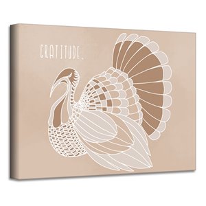 Ready2HangArt 'Minimal Turkey II' Fall Havest Wall Art , 12 po