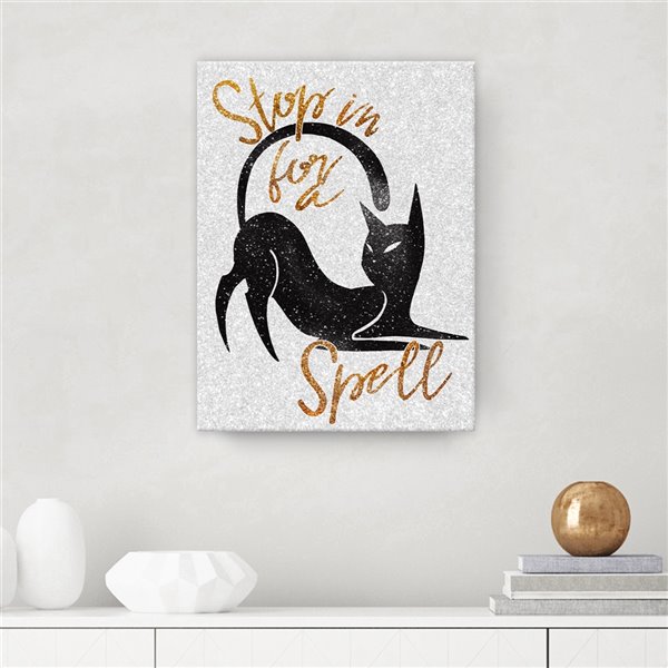 Ready2HangArt 'Glamoween Kitty III' Halloween Wall Art - 12-in x 12-in