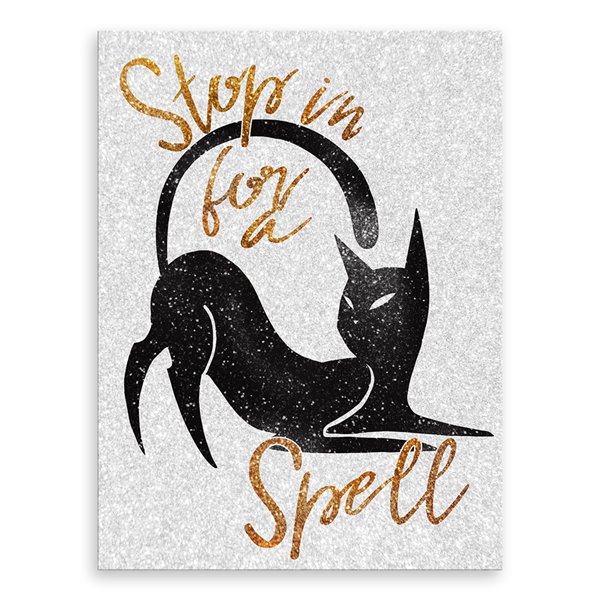 Ready2HangArt 'Glamoween Kitty III' Halloween Wall Art - 12-in x 12-in