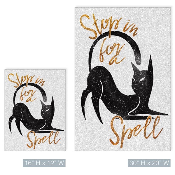 Ready2HangArt 'Glamoween Kitty III' Halloween Wall Art - 12-in x 12-in