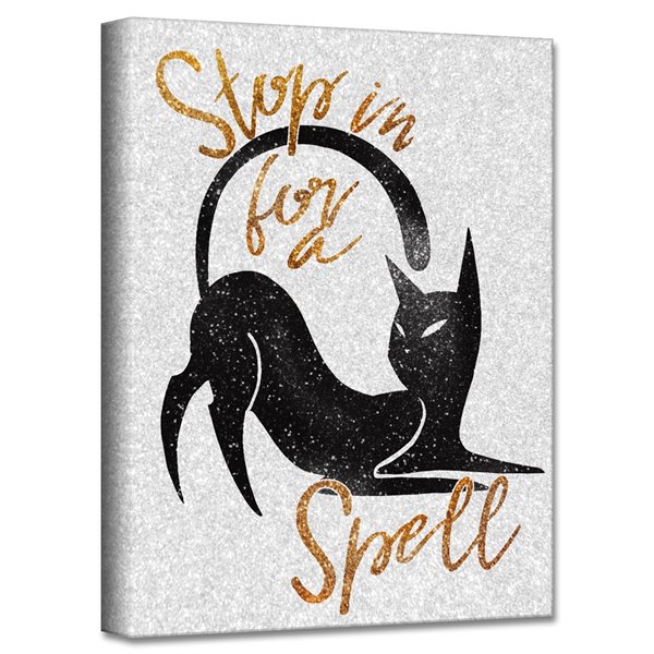 Ready2HangArt 'Glamoween Kitty III' Halloween Wall Art - 12-in x 12-in