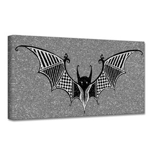 Ready2HangArt 'Glamoween Bat II' décoration murale, 16 po x 16 po