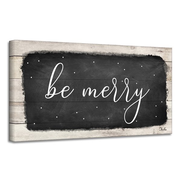 Ready2HangArt 'Be Merry' Canvas Wall Art - 8-in x 16-in VMTQ264-GWC816