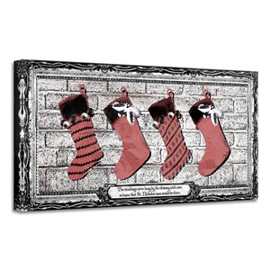 Ready2HangArt 'Stockings' Holiday Canvas Wall Art - 18-in x 36-in
