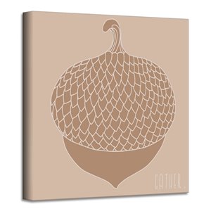 Ready2HangArt 'Minimal Acorn' décoration murale , 20 po