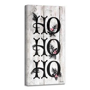 Ready2HangArt 'Ho Ho Ho' Holiday Canvas Wall Art - 16-in x 8-in