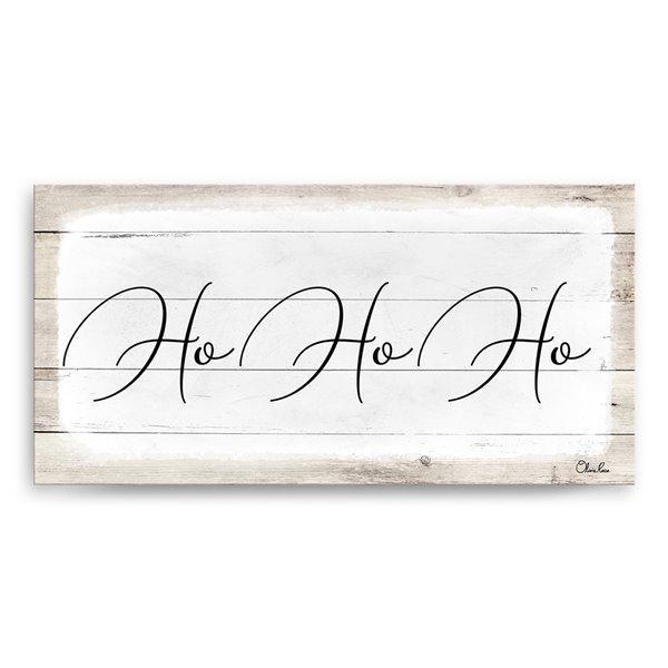 Ready2HangArt 'Ho-Ho-Ho' Holiday Canvas Wall Art - 18-in x 36-in
