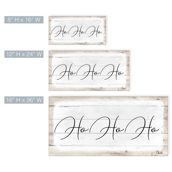 Ready2HangArt 'Ho-Ho-Ho' Holiday Canvas Wall Art - 18-in x 36-in