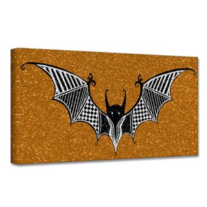 Ready2HangArt 'Glamoween Bat I' décoration murale, 16 po x 16 po