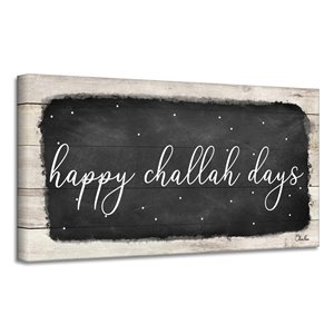 Ready2HangArt 'Happy Challah Days' Hanukkah Canvas Wall Art