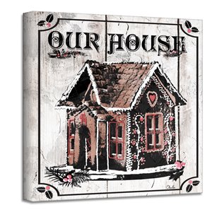 Ready2HangArt 'Gingerbread House' Holiday Canvas Wall Art - 12-in x 12-in