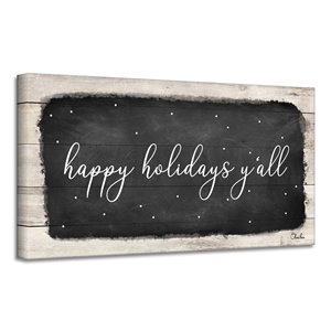 Ready2HangArt 'Happy Holidays Y'all' Canvas Wall Art - 8-in x 16-in