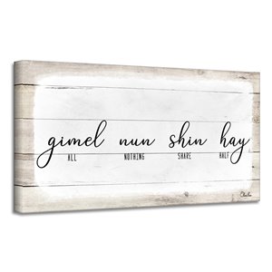 Ready2HangArt 'Gimel Nun Shin II' Hanukkah décoration murale