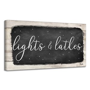 Ready2HangArt 'Lights & Latkes I' Hanukkah décoration murale