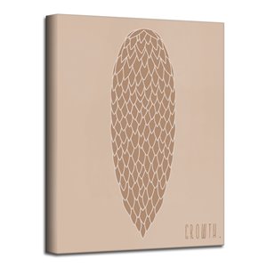 Ready2HangArt 'Minimal Pinecone II' décoration murale , 16 po