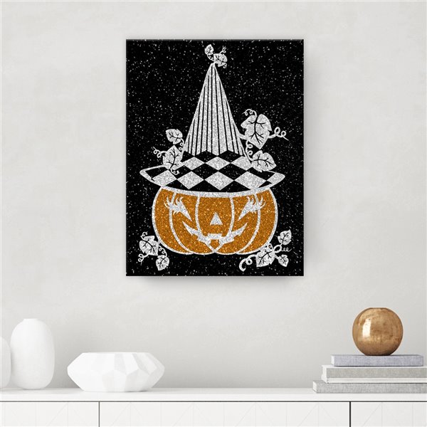 Ready2HangArt 'Glamoween Pumpkin V' Halloween Wall Art - 20-in x 20-in