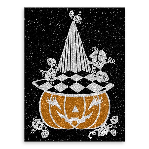 Ready2HangArt 'Glamoween Pumpkin V' Halloween Wall Art - 20-in x 20-in