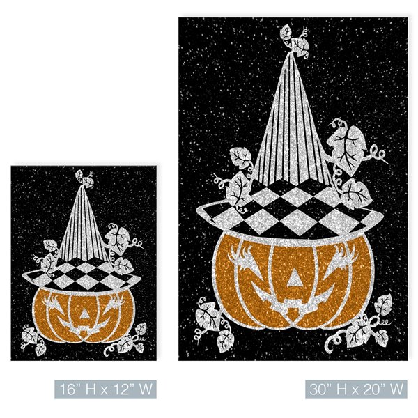 Ready2HangArt 'Glamoween Pumpkin V' Halloween Wall Art - 20-in x 20-in