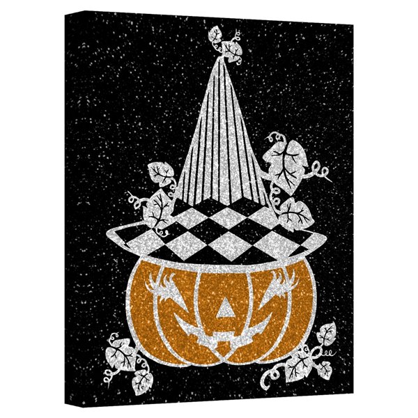 Ready2HangArt 'Glamoween Pumpkin V' Halloween Wall Art - 20-in x 20-in