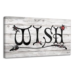Ready2HangArt 'Wish' Holiday Canvas Wall Art - 18-in x 36-in