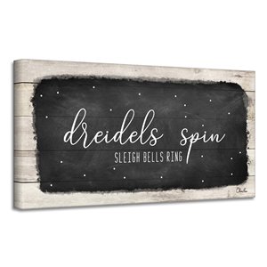 Ready2HangArt 'Dreidels Spin, Sleigh Bells Ring' Hanukkah décoration murale